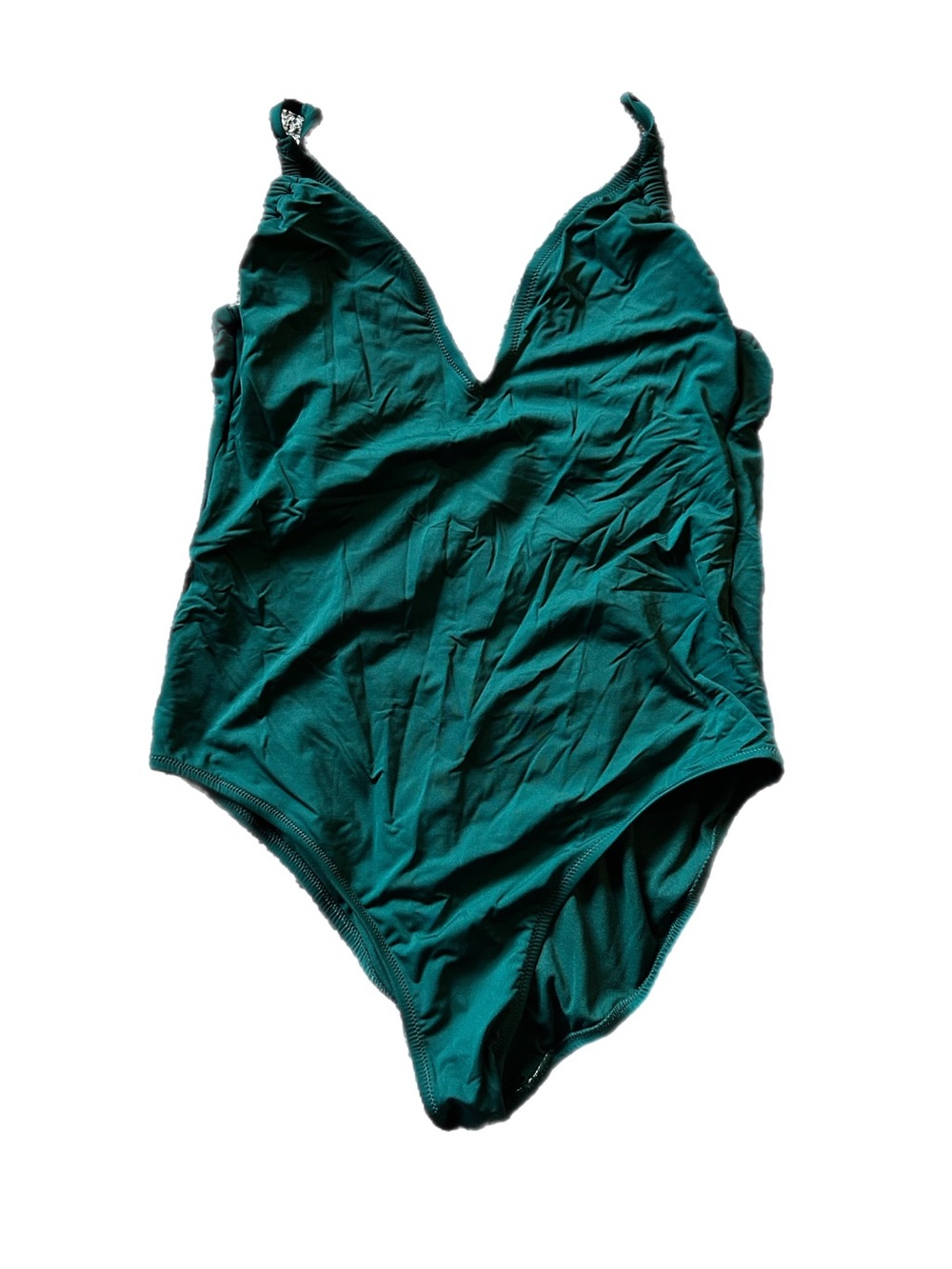 Kona Sol Women's Teal One-Piece Swimsuit - V-Neck Swimwear size XL
